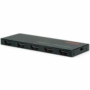 Roline HDMI Splitter for Monitor, Projector - Black - 3840 x 2160 - 1 x HDMI In - 4 x HDMI Out