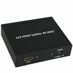 Value 2-Wege HDMI-Splitter - Schwarz - 4096 x 2160 - 1 x HDMI Ein - 2 x HDMI Aus