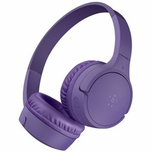 Belkin SOUNDFORM Mini Wired/Wireless On-ear, Over-the-head Stereo Headset - Purple - Binaural - Circumaural - Bluetooth - 