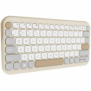 Asus Marshmallow KW100-OM-CP Keyboard - Wireless Connectivity - Oat Milk - Scissors Keyswitch - Bluetooth - 5 - 10 m (393.