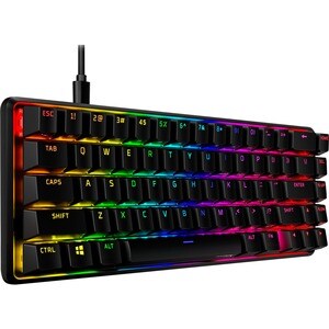 HP Alloy Origins 65 Gaming Keyboard - Cable Connectivity - USB Type C Interface - RGB LED - English (US) - Black - Mechani