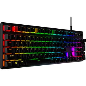 HyperX Alloy Origins PBT Gaming Keyboard - Full-size - Cable Connectivity - USB Type C Interface - RGB LED - English (US) 