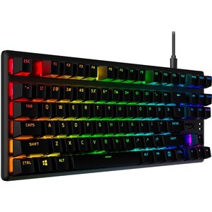 HyperX Alloy Origins Core PBT Gaming Keyboard - Compact - Cable Connectivity - USB Interface - RGB LED - Membrane/Mechanic