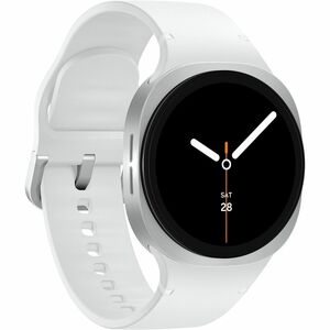 Samsung Galaxy Watch8 SM-L320 Smart Watch - Silver Case Color - White Band Color - Armor Aluminum Case Material - Wireless