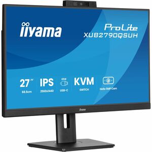 iiyama ProLite XUB2790QSUH-B2 27 Zoll Class Webcam WQHD LED-Monitor - 16:9 Format - Mattschwarz - 68,6 cm (27 Zoll) Viewab