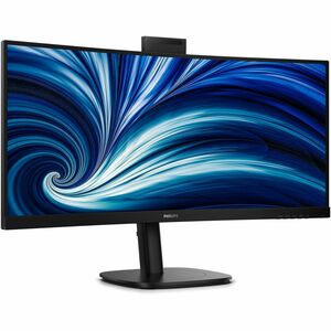 Philips 34B2U3600CH 34 Zoll Klasse Webcam UWQHD Gekrümmter Bildschirm LED-Monitor - 21:9 Format - Schwarz - 86,4 cm (34 Zo