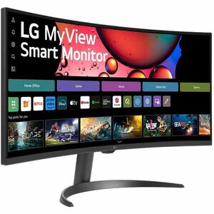 Monitor LCD inteligente LG 34SR60QC-B 34" (86.4cm) Class UW-QHD Pantalla curva - 21:9 - 34" (86.4cm) Viewable - Vertical A
