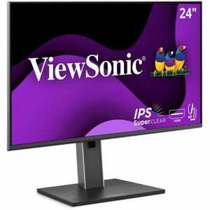 ViewSonic VG2451 24 Inch IPS 1080p Ergonomic Monitor with Full Adjustability, 100Hz, 4-Port USB Hub, HDMI, DisplayPort, an