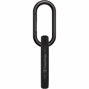 Caseology Vault Rugged Carrying Case Apple AirTag - Black - Thermoplastic Polyurethane (TPU) Body - Carabiner Clip