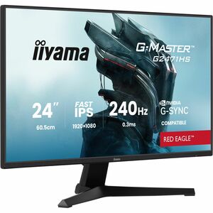 Moniteur de jeu LCD iiyama G-MASTER Red Eagle G2471HS-B1 24" Class Full HD - 16:9 - Noir mat - 60,5 cm (23,8") Viewable - 