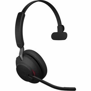 Jabra Evolve2 65 Headset - Microsoft Teams Certification - Mono - Wireless - Bluetooth - 98.4 ft - On-ear, Over-the-head -