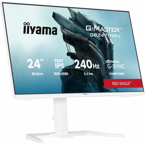 Moniteur de jeu LCD iiyama G-MASTER Red Eagle GB2471HSU-W1 24" Classe Full HD - 16:9 - Blanc mat - 60,5 cm (23,8") Viewabl