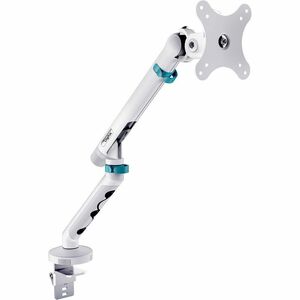 Digitus Desk Mount for Monitor, Flat Panel Display, Curved Screen Display - White - Height Adjustable - 1 Display(s) Suppo