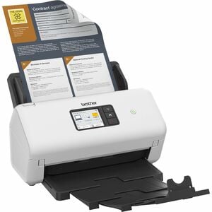 Brother ADS-3350W Sheetfed Scanner - 600 x 600 dpi Optical - White, Black - 48-bit Color - 40 ppm (Mono) - 40 ppm (Color) 