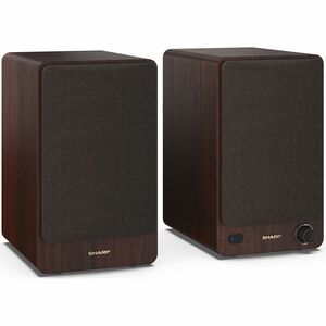 Sharp 2-WegeRegal-Lautsprecher Lautsprecher - 60 W RMS - Braun - Bluetooth - Kabellose Lautsprecher