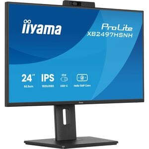 iiyama ProLite XB2497HSNH-B1 24" Class Webcam Full HD LED Monitor - 16:9 - Matte Black - 60.5 cm (23.8") Viewable - In-pla
