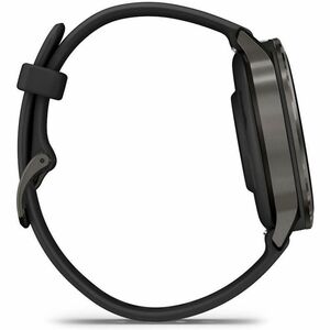 Garmin Venu 4 Smart Watch - Slate Case Color - Black Band Color - Stainless Steel, Metal Body Material - Fiber Reinforced 