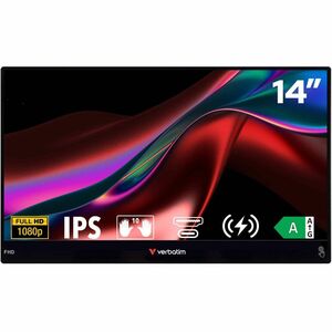 Verbatim LIGHT 14" Class LED Touchscreen Monitor - 16:9 - 6 ms - 14" Viewable - On-cell Touch - 10 Point(s) Multi-touch Sc