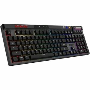 MSI STRIKE PRO WIRELESS Gaming Keyboard - Wired/Wireless Connectivity - Bluetooth/RF - 2.40 GHz - USB 2.0 Type C Interface