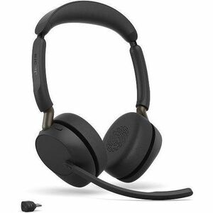Jabra Evolve3 65 Wired/Wireless On-ear, Over-the-head Stereo Headset - Binaural - Supra-aural - 3000 cm - Bluetooth - 16 O