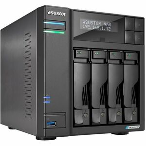 ASUSTOR Lockerstor 4 Gen2+ (AS6704T V2) - Intel Celeron N5105 Quad-core (4 Core) 2 GHz - 4 x HDD Supported - 8 x SSD Suppo
