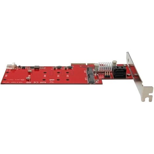 StarTech.com Tarjeta PCI Express Controladora de 2x SSD NGFF M.2 y 2x Puertos SATA III - Compatibilidad con RAID - 0, 1, 1