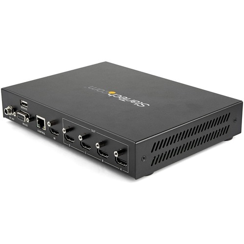 StarTech.com 2x2 Video Wall Controller - 4K60Hz - HDMI 2.0 - EDID emulation - 1 In 4 Out - RS-232 Serial Control - 4 Scree