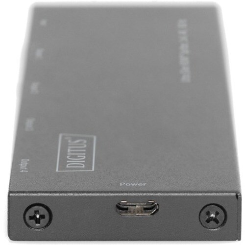 Digitus UltraSlim DS-45323 Signalverteiler - Metall - 4096 x 2160 - 1 x HDMI Ein - 4 x HDMI Aus - USB