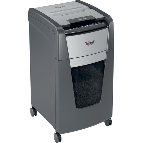 ACCO Optimum AutoFeed+ 300X Paper Shredder - Continuous Shredder - Cross Cut - 10 Per Pass - for shredding Staples, Paper 