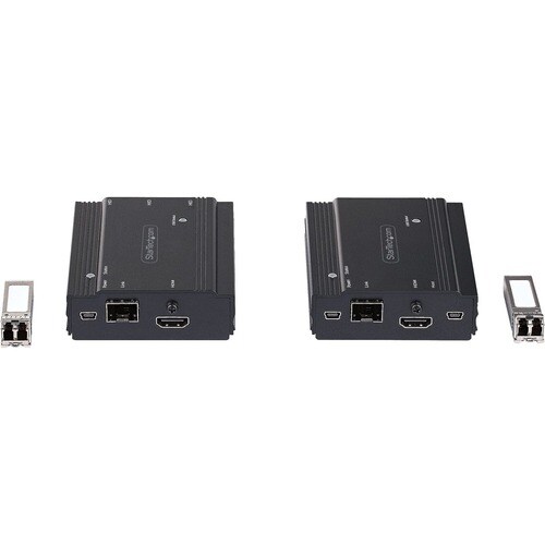 4K HDMI LWL Extender - HDMI Video & USB Remote KVM Switch/Console Extender - bis zu 300m (MultiMode) - 2x 10G MMF SFP+ Mod