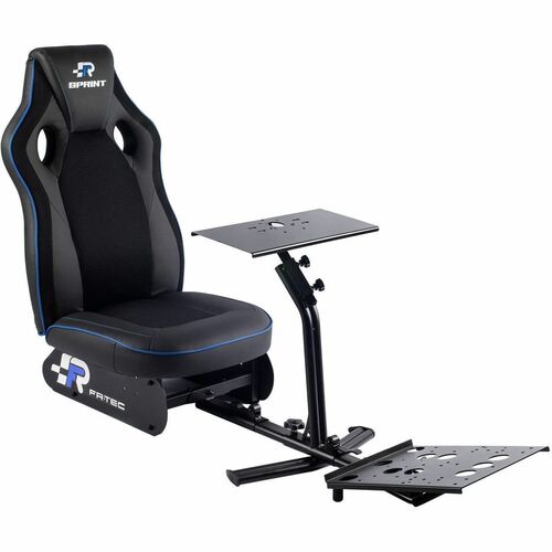FR-TEC Simulation Cockpit - Carbon Alloy Metal, Synthetic Leather, Mesh, Fabric - Black