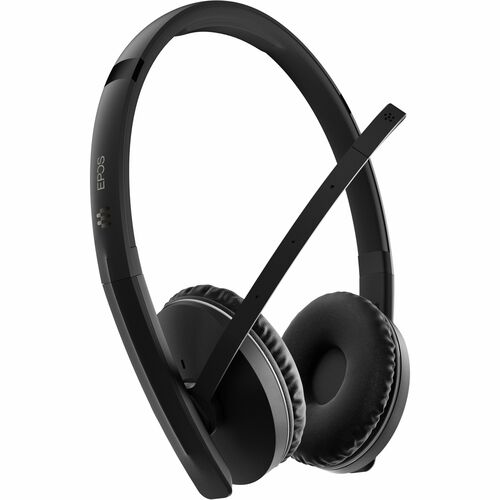 EPOS ADAPT Wireless On-ear Stereo Headset - Black - Binaural - 2499.4 cm - Bluetooth - Noise Cancelling Microphone - USB T