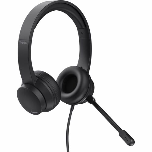 Trust Ayda Wired On-ear, Over-the-head Stereo Headset - Black - Binaural - Ear-cup - 20 Hz to 20 kHz - 180 cm Cable - USB