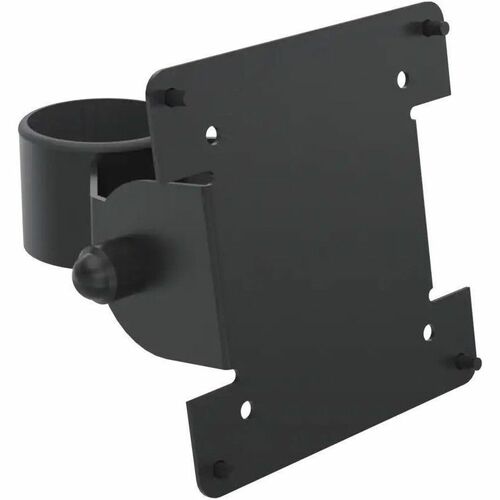 SpacePole Mounting Bracket for POS Display, Display - Black - 75 x 75, 100 x 100 - VESA Mount Compatible - Metal - 1 / Box