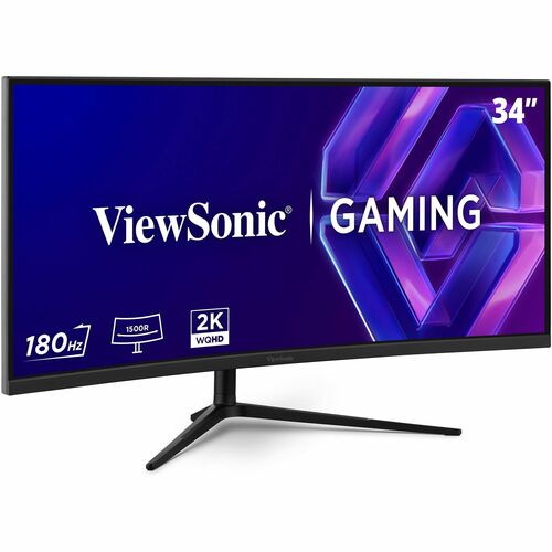 ViewSonic VX3418C-2K 34" Class UWQHD Curved Screen Gaming LED Monitor - 21:9 - Black - 86.4 cm (34") Viewable - Vertical A