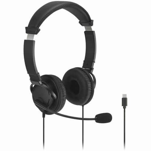 Kensington Classic Wired Over-the-head, On-ear Stereo Headset - Black - Binaural - Circumaural - 200 cm Cable - Noise Canc