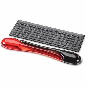 Kensington Duo Gel Wrist Rest - x 479.4 mm x 88.9 mm Dimension - Red, Black - Gel - Slip Resistant - 1 Each