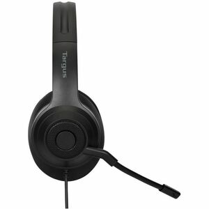 Targus AEH102GL Kabel Kopfbügel, Über das Ohr, Auf den Ohren Stereo Headset - Schwarz - Binaural - Ohrumschließend - 182,9