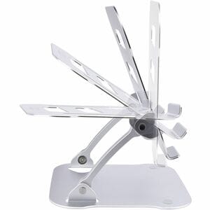 StarTech.com Laptop Stand for Desk, Ergonomic Laptop Stand Adjustable Height, Aluminum, Up to 22lb/10kg, Foldable Notebook