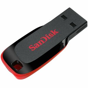 SanDisk Cruzer Blade 128 GB USB 2.0 Flash Drive - Red, Black - 5 Year Warranty