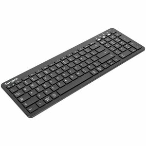 Targus Midsize Multi-Device Bluetooth Antimicrobial Keyboard, Black - Bluetooth - 5.1 - Windows, macOS - English (US) - De