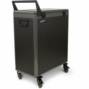 Dicota Charging Cart - 60 kg Load Capacity - 4 Casters - Aluminium, Polypropylene - For 14 Devices - 16" (40.64 cm) Screen