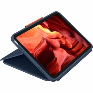 Logitech Rugged Combo 4 Rugged Keyboard/Cover Case for 27.7 cm (10.9") Apple iPad (10th Generation) Tablet - Blue - Drop R