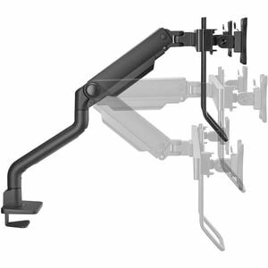 Neomounts NEXT One Mounting Arm for Monitor, Display - Black - Height Adjustable - 2 Display(s) Supported - 43.2 cm to 68.