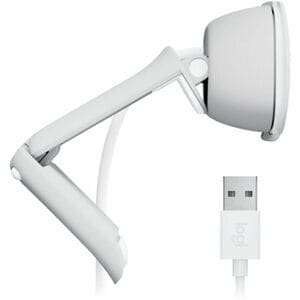 Webcam Logitech BRIO 100 - 2 Mégapixels - 30 fps - Blanc cassé - USB Type A - Vidéo 1920 x 1080 - Focale fixe - 58° Angle 