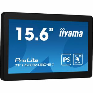 iiyama ProLite TF1633MSC-B1 16 Zoll Klasse LED-Touchscreen-Monitor - 16:9 Format - 5 ms Reaktionszeit - 39,6 cm (15,6 Zoll