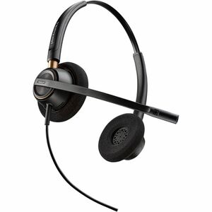 Poly EncorePro 520 Kabel Kopfbügel, Auf den Ohren Stereo Headset - Schwarz - Binaural - Ohraufliegend - 78,5 cm Kabel - Ge