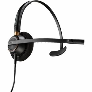 Poly EncorePro 500 510 有线 头戴式, 入耳式 Mono 耳机 - 黑 - 单声道 - 20 Hz 到 10 kHz - 78.5 cm 线缆 - 全向, 降噪 麦克风 - 迷你手机（3.5毫米）