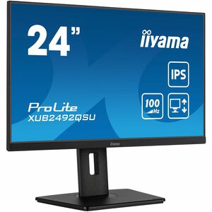 Moniteur LED iiyama ProLite XUB2492QSU-B1 24" Class WQHD - 16:9 - Noir mat - 60,5 cm (23,8") Viewable - Technologie IPS - 