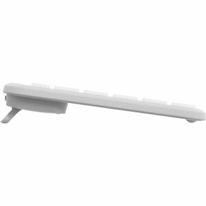 Logitech Signature Slim K950 键盘 - 实际大小 - 无线 连接 - A 型 USB 接口 - 英文 - 珍珠白 - 蓝牙 - 5.1 - 10 m - 开始, 静音, 屏幕截图, 首页, 音量控制 热键 - Win
